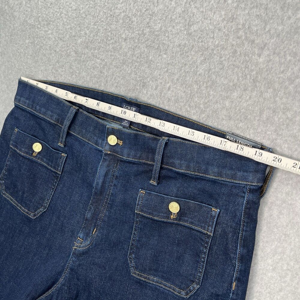 J.Crew Slim Wide‑Leg Jeans Womens 34 actual 39x29  All‑Day Stretch NWT dark - Picture 4 of 15
